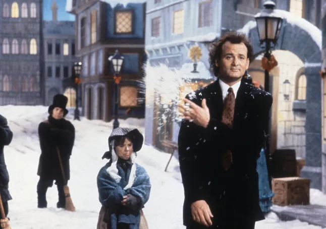 Ainult toimetuslik kasutus. Raamatukaante kasutamine puudub. Kohustuslikud autorid: Foto autor: Paramount/Kobal/REX (5880313f) Bill Murray Scrooged – 1988 Režissöör: Richard Donner Paramount USA stseen Still Fant?mes en f?te