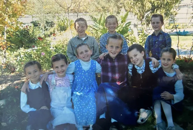 Janet Z and her siblings. // A woman who grew up in a polygamous 