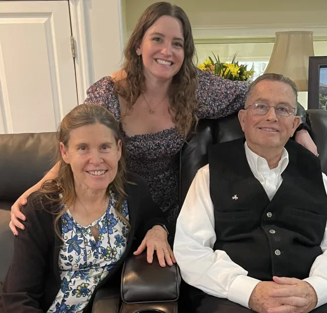 Janet with her biological mum and dad. // A woman who grew up in a polygamous 