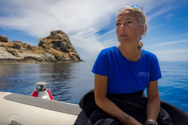 FAIL – Greenpeace Italia reedel, 15. mail 2026 avaldatud dateerimata jaotusmaterjalil on Monica Montefalcone üks viiest Itaalia akvalangist, kes suri Maldiivide saarestikus Alimathaa lähedal veealust koobast uurides. (Greenpeace AP kaudu, Ho)