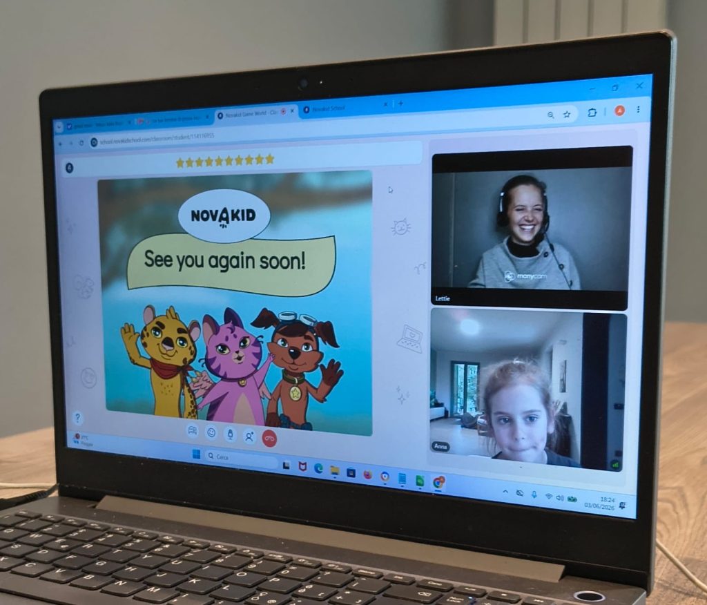 Inglise keele veebikursus lastele: minu kogemus Novakidiga